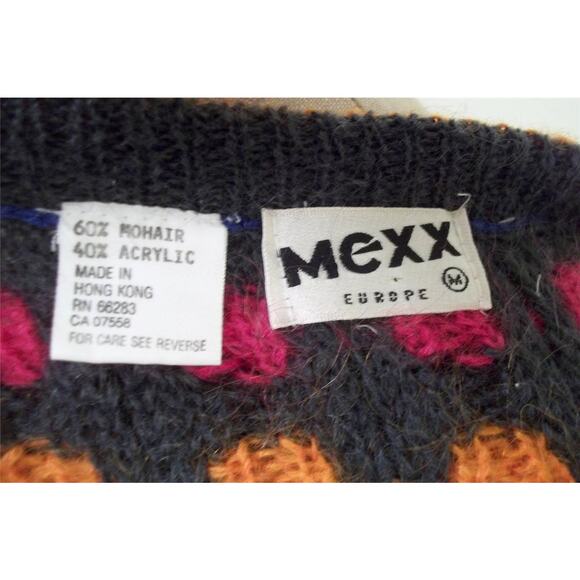 Mexx Gray & Multi-colored Mohair Blend Button Front Cropped Cardigan Sweater M - Picture 8 of 8
